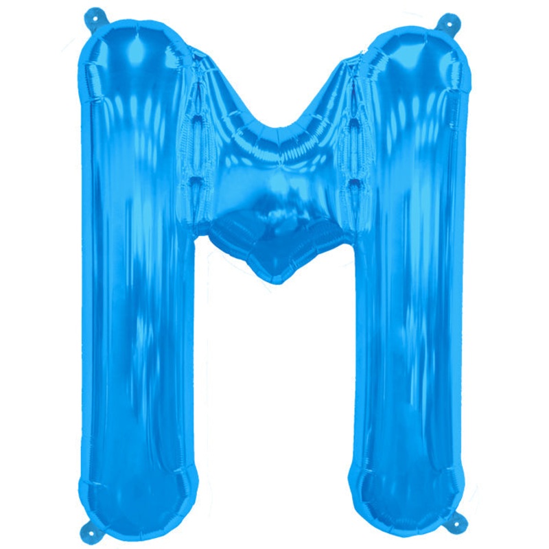 34" Northstar Brand Packaged Letter M - Blue Foil Balloon