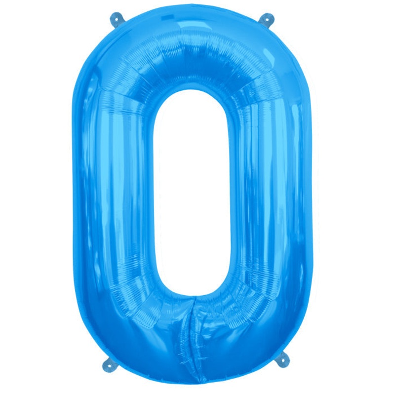 34" Northstar Brand Packaged Letter O - Blue Foil Balloon