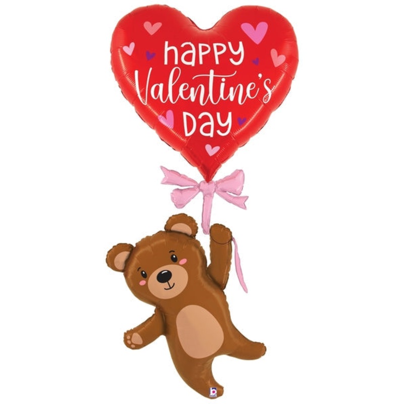 69" Foil Shape Packaged Special Delivery Floating Bear Foil Balloon