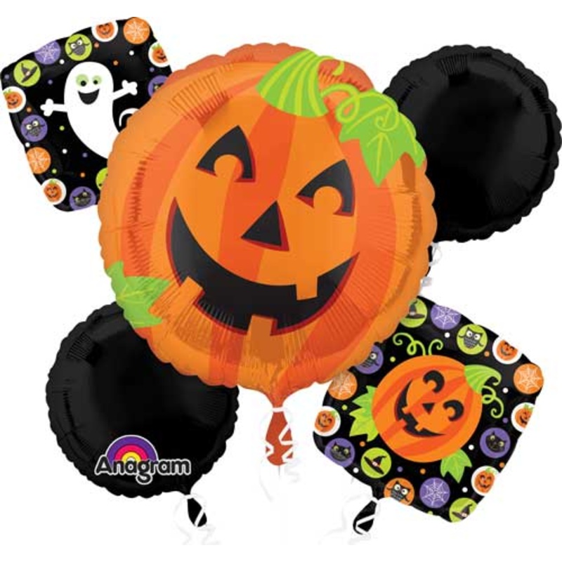 Bouquet Halloween Pumpkin Balloon Packaged