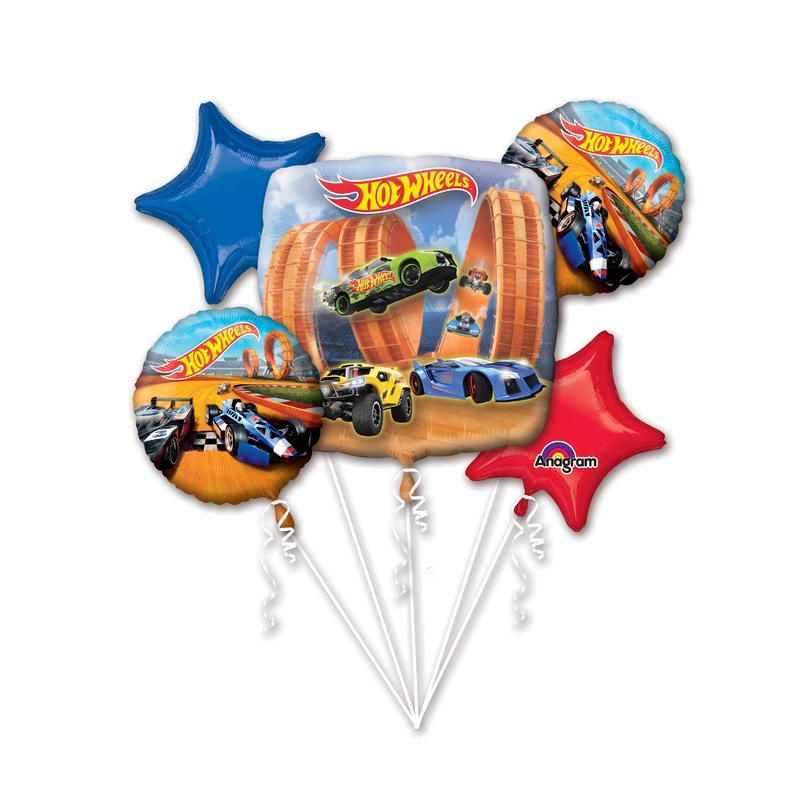 Bouquet Hot Wheels Racer Balloon Packaged