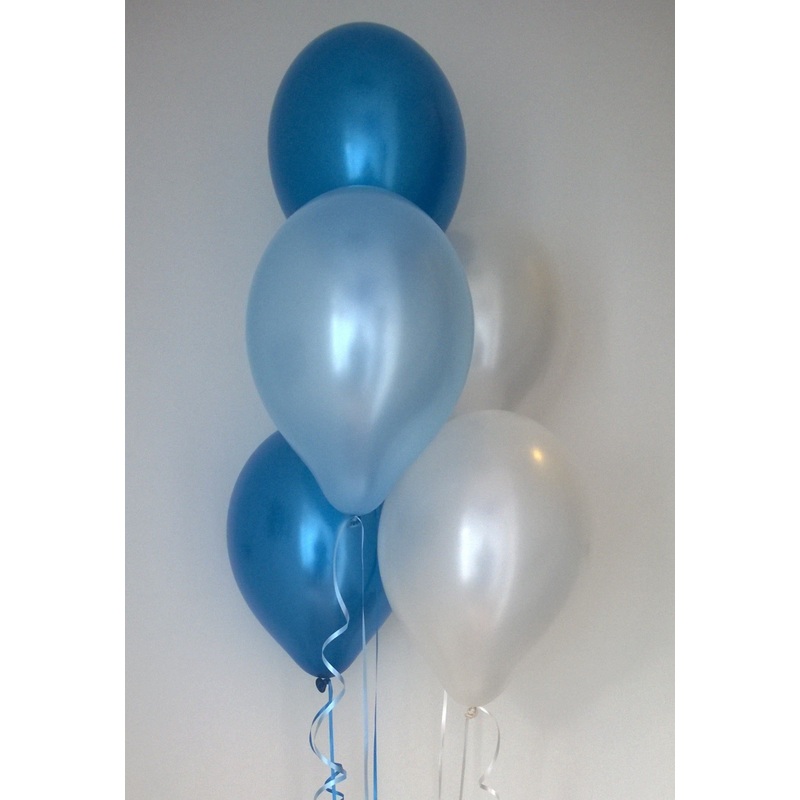 Classic Blue Range  UNFILLED Helium Quality Pearlised Latex Balloons