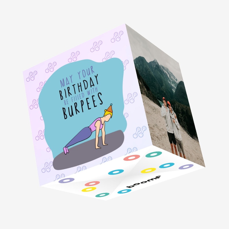 May Your Birthday Be Filled With Burpees Confetti-exploding Greetings Card