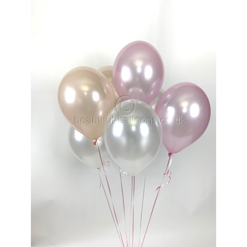 Peach Blossom Range Pearlised, Helium Quality, Latex Balloons UNFILLED