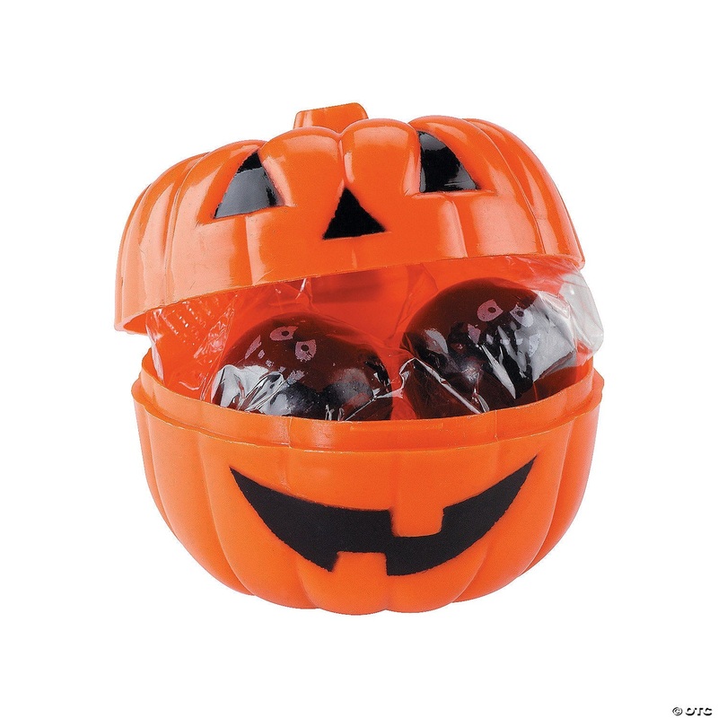 PLASTIC CANDY-FILLED JACK-O-LANTERN