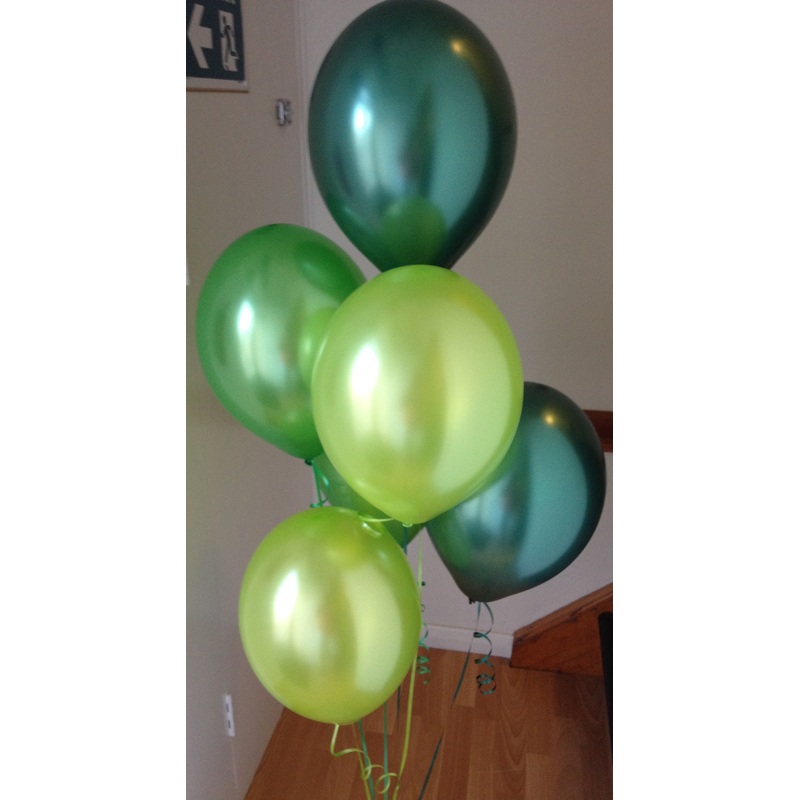 Woodland Range Pearlised,  UNFILLED Helium Quality Balloons with Curling Ribbon