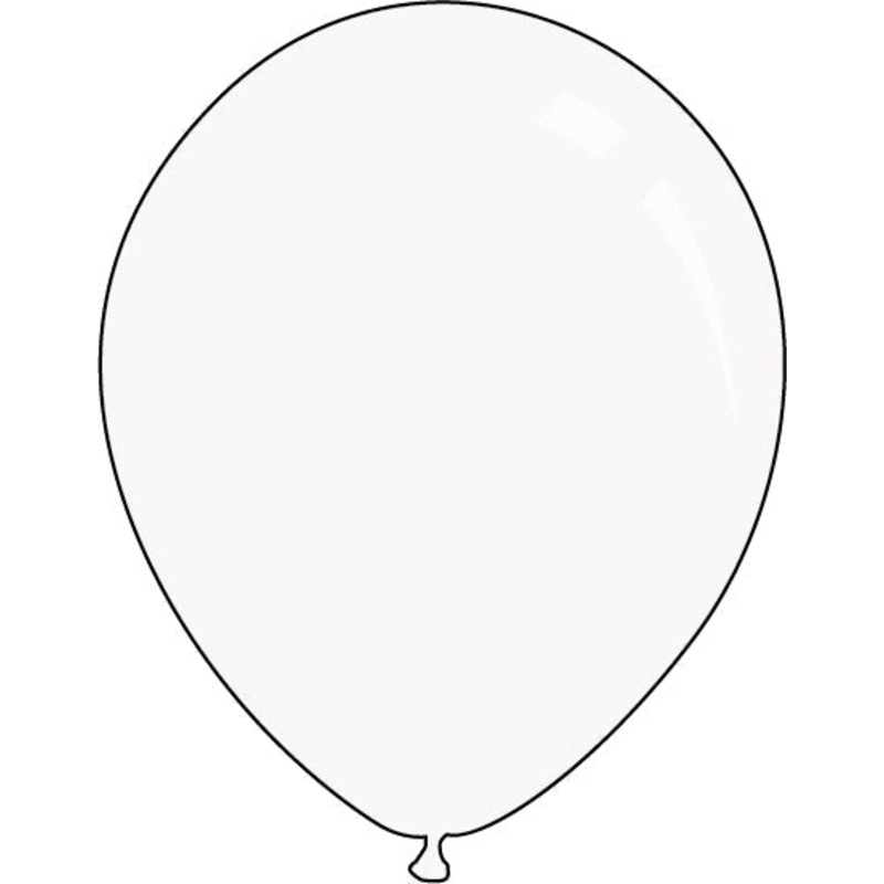 100-Pack of 5" Crystal Clear Decomex Latex Balloons