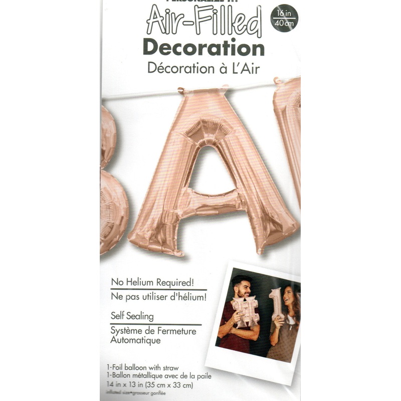 16inch Letter A Rose Gold - NON FLYING  Air-Filled Only