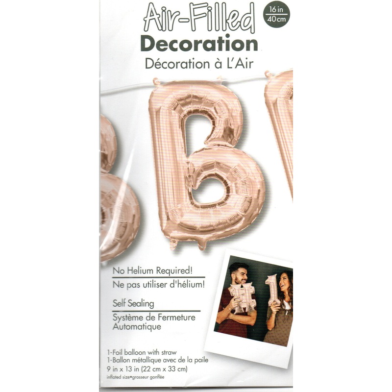 16inch Letter B Rose Gold - NON FLYING Air-Filled Only