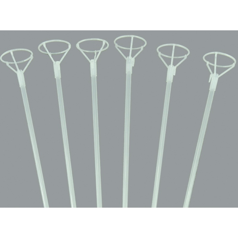 2.3 ft Bobo Balloon Clear Sticks and Cups (50 Per Pack)