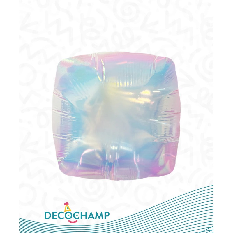 24" Decochamp Brand Deco Square (2 Balloons Per Package) Iridescent Balloon