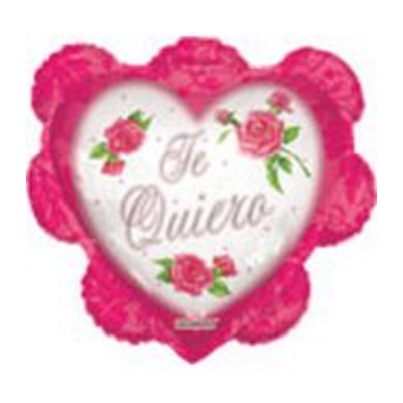26" Te Quiero Ruffled Heart Balloon (Spanish)