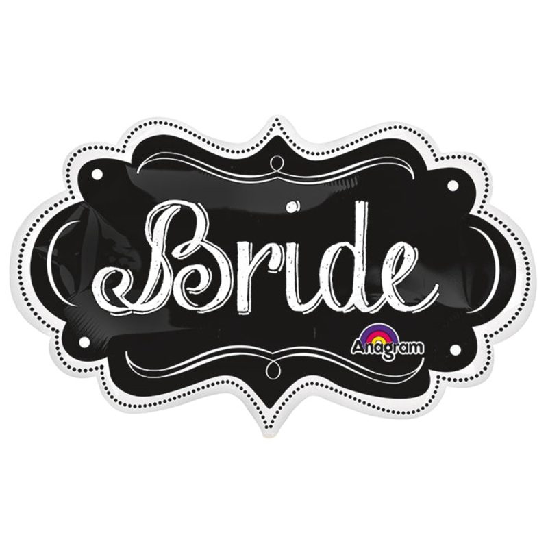 27" SuperShape Bride Charlkboard Marquee Packaged Balloon