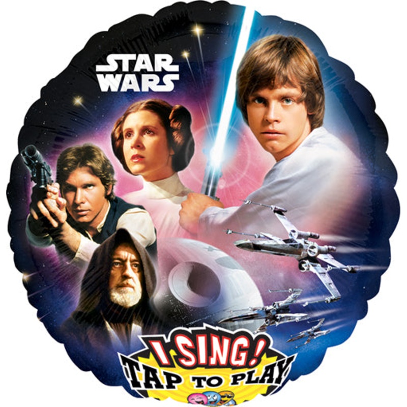 28" Singing Balloon Star Wars Balloon Packaged