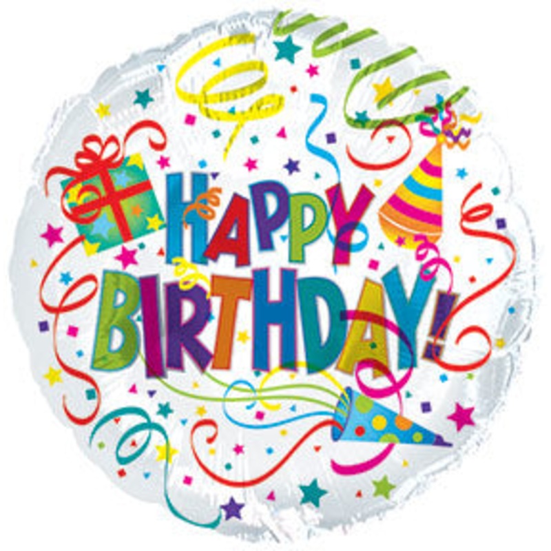 31" Happy Birthday Day Party Hat & Horn Packaged Balloon