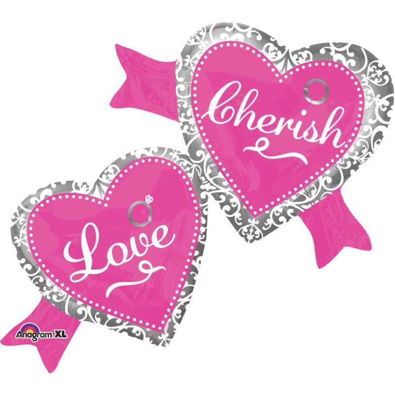 39" Jumbo Elegant Bride Cherish/Love Balloon Packaged