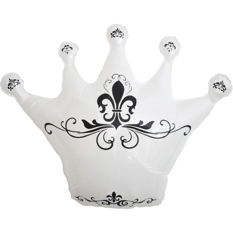 40" White Crown Shape Air Filled PU Balloon