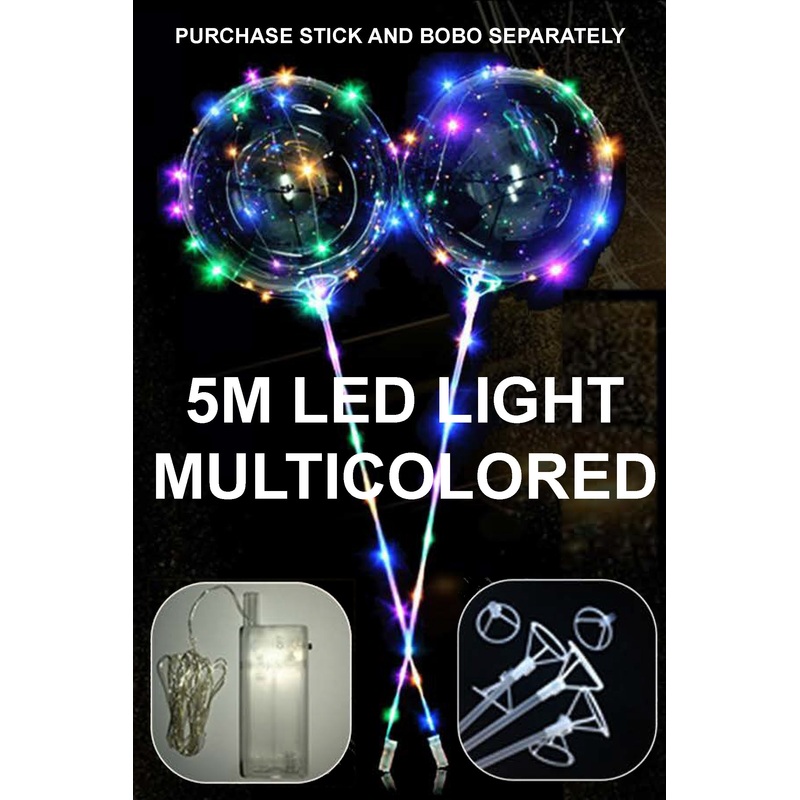 Balloon Led Multicolor 5 meters Light (Batteries Not Included) 10Pcs/Bag.