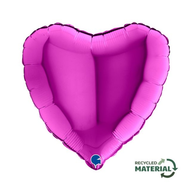 Heart 18"Purple Foil Balloon Packaged Heart shape