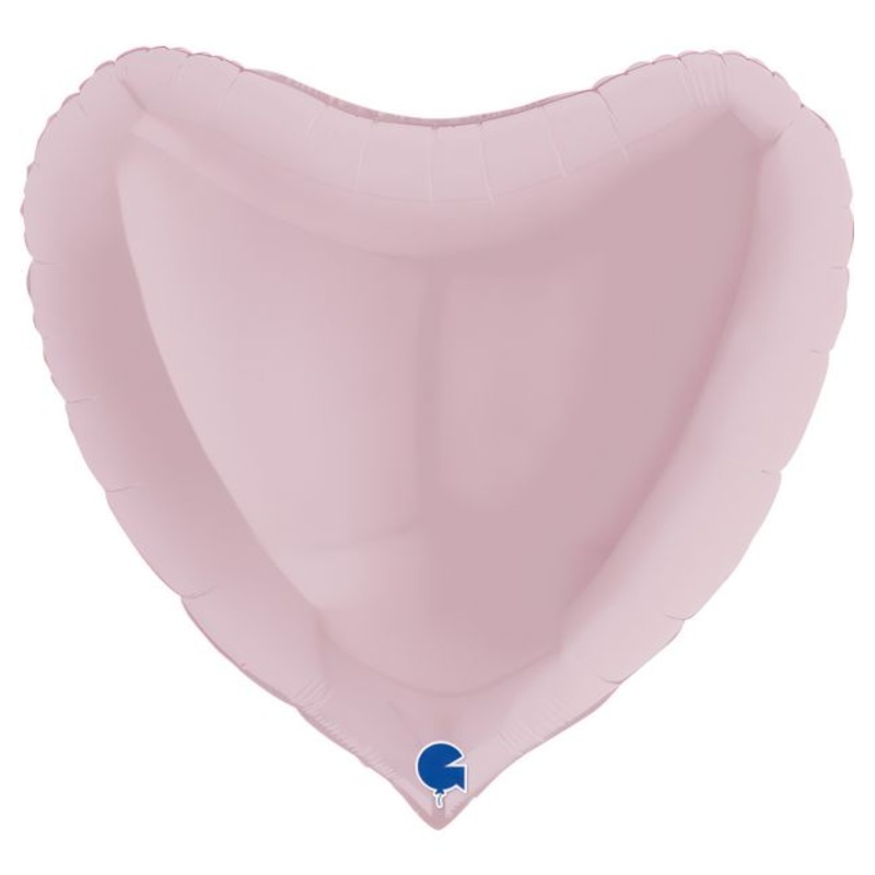 Heart 36"Pastel Pink Foil Balloon Packaged Heart shape