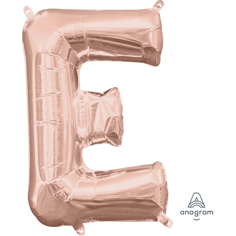 Jumbo Letter E Rose Gold - Helium Filled