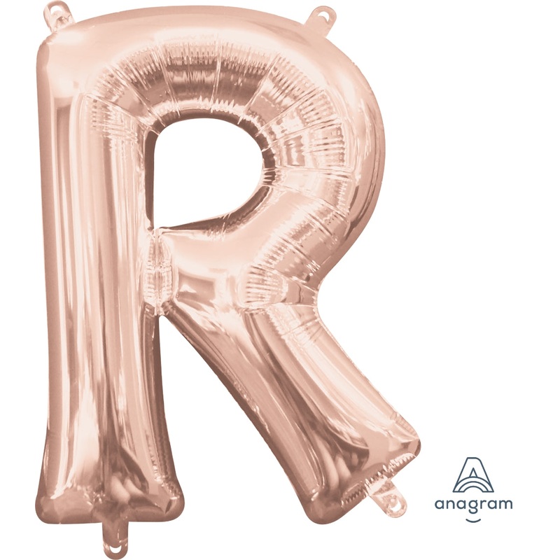 Jumbo Letter R Rose Gold - Helium Filled