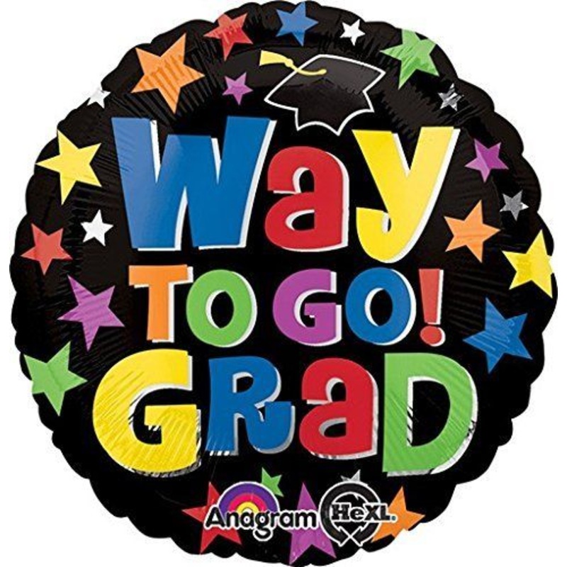 Jumbo Way to Go Stars Balloon Packaged