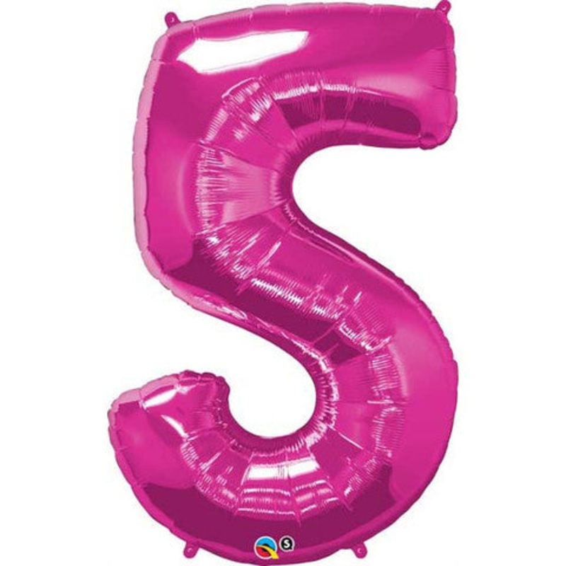 Number Five PINK Helium Filled