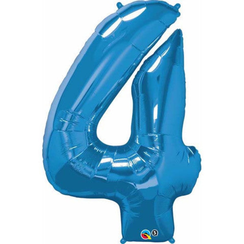 Number Four Sapphire Blue Helium Filled