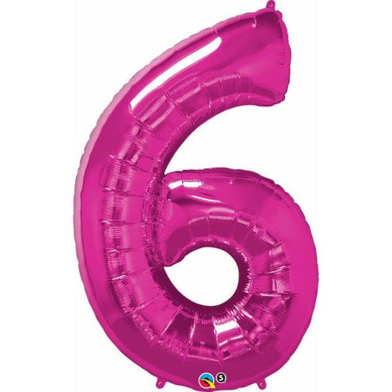 Number Six Magenta Helium Filled