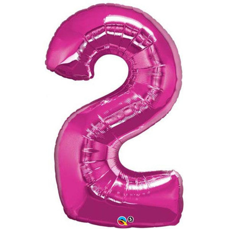 Number Two Magenta Helium Filled