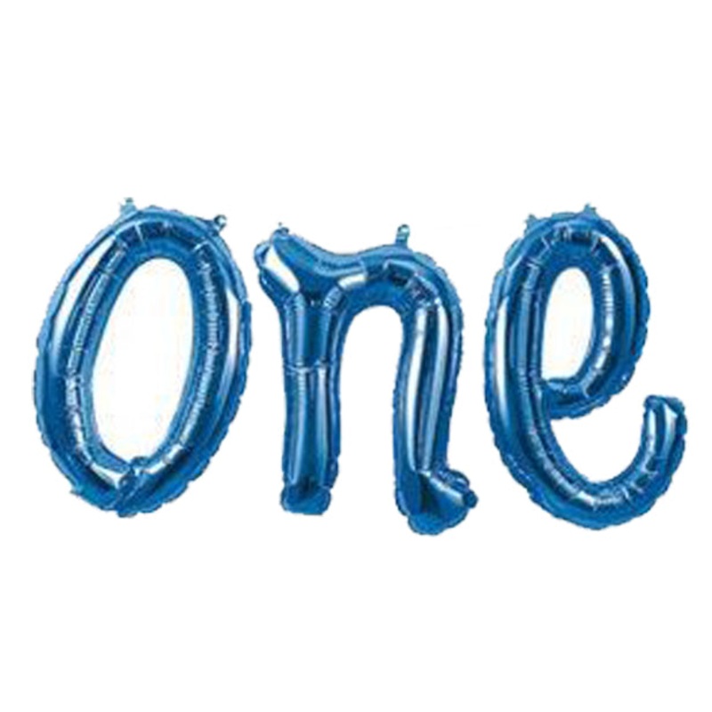 Script ONE BLUE Air-Filled - Air-Filled - NON FLYING / NO HELIUM