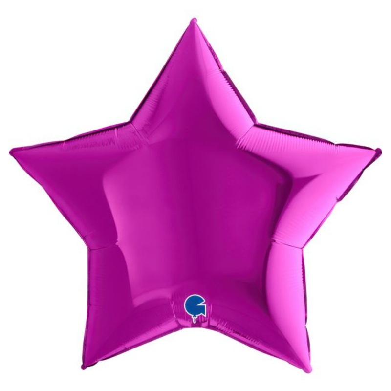 Star 36"Purple Foil Balloon Packaged Star Shape