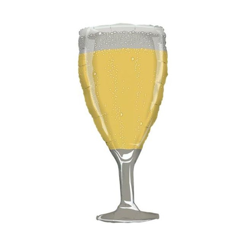 Champagne Glass Foil Balloon Packaged