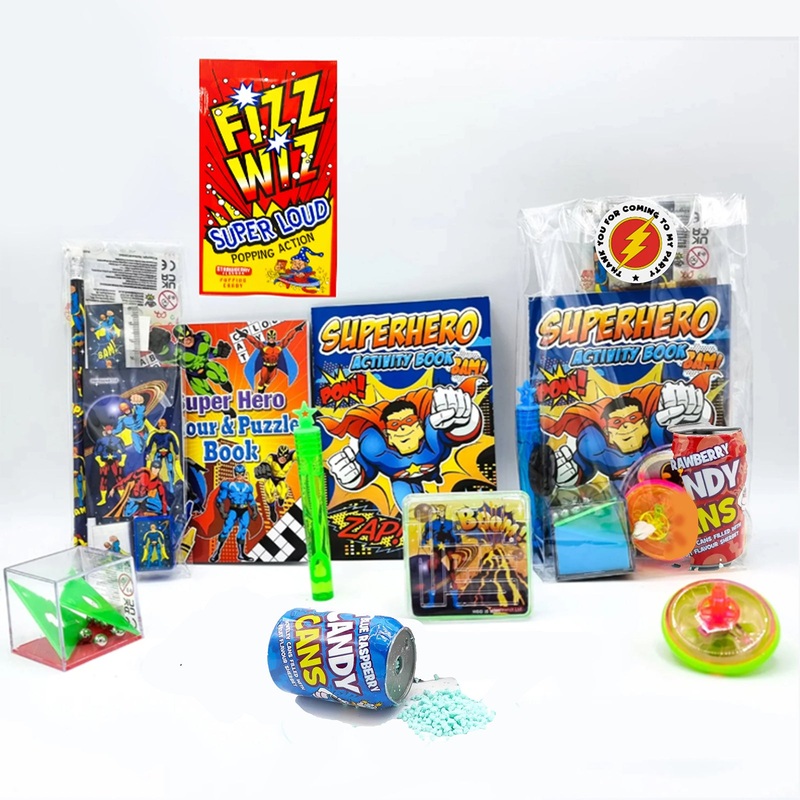 Children Pre-Filled Superhero Comic Birthday Party Favours