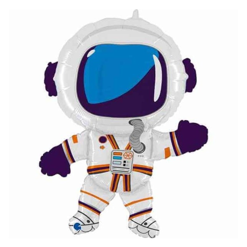 Happy Astronaut Foil Balloon Packaged