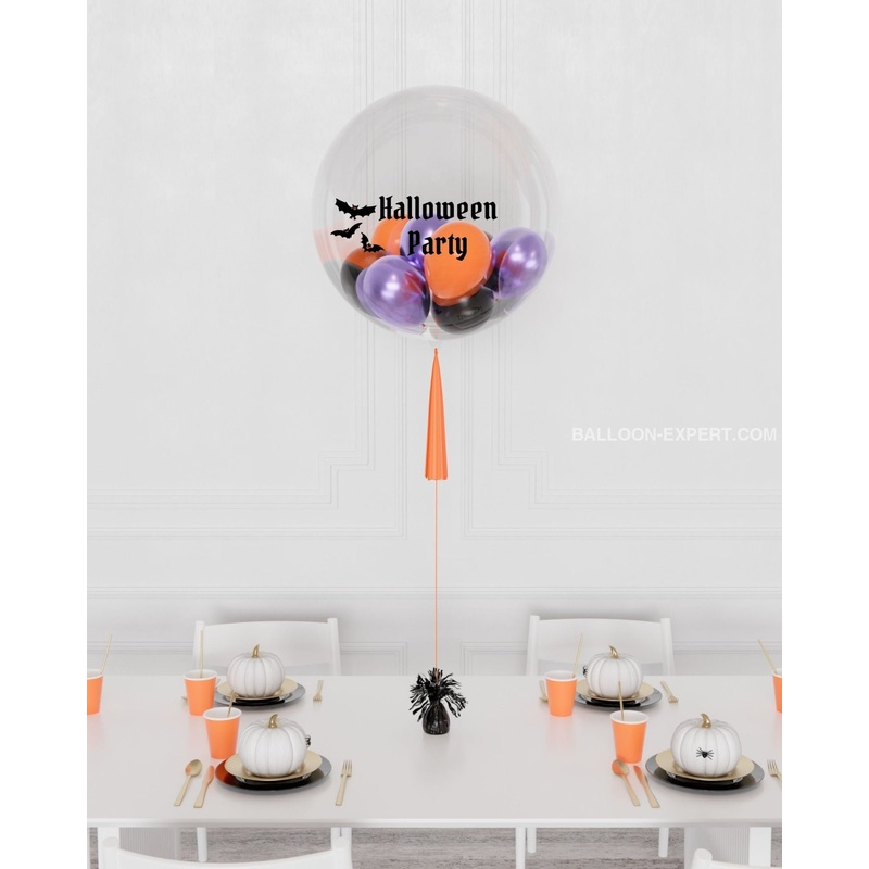 Haunted Halloween Custom Bubble Balloon Filled with Small Balloons