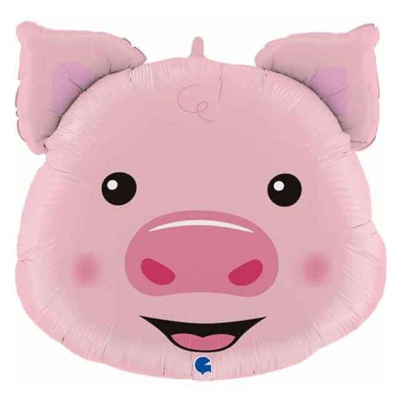 Pig Head Foil Balloon Packaged