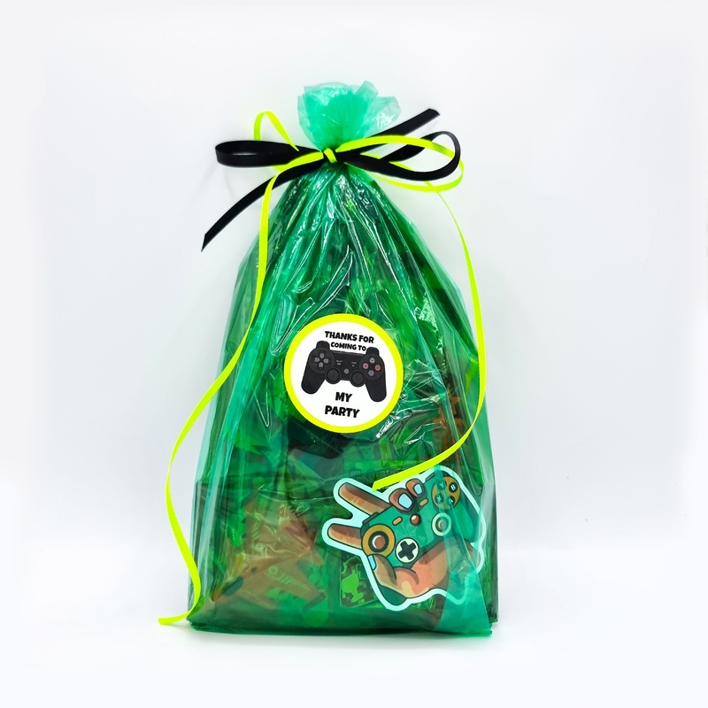 Pre Filed Green Birthday Gamer Party Goody Bags