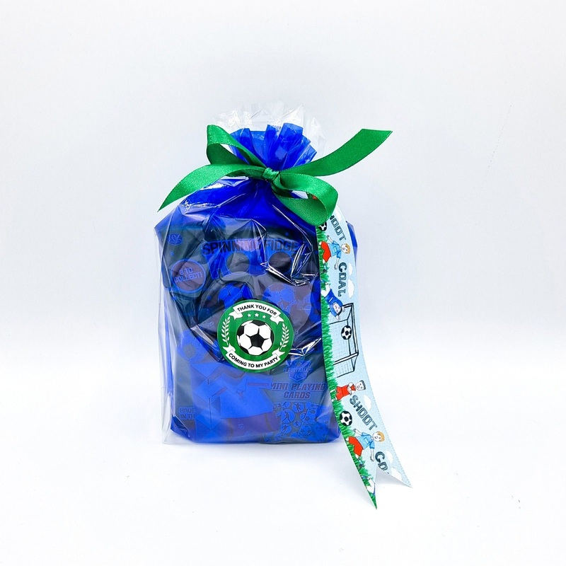 Pre Filled Blue Football Party Goody Bags