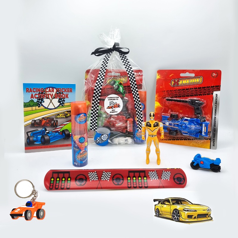 Pre Filled Cas Formula Racing Birthday Party Goody Bags For Boys