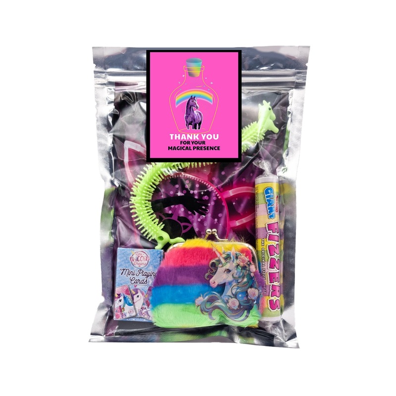 Pre Filled Girls Glow Unicorn Party Goody Bags