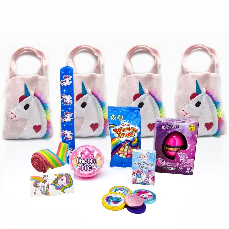 Pre Filled Rainbow Unicorn Party Goody Bags For Girls