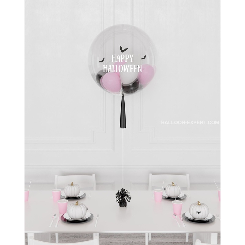 Spooky Cute Custom Bubble Balloon Filled with Small Balloons