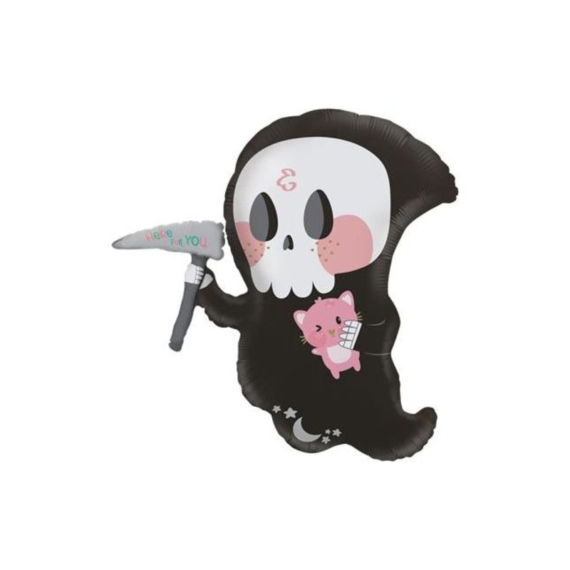 The Cute Death Foil Balloon Packaged