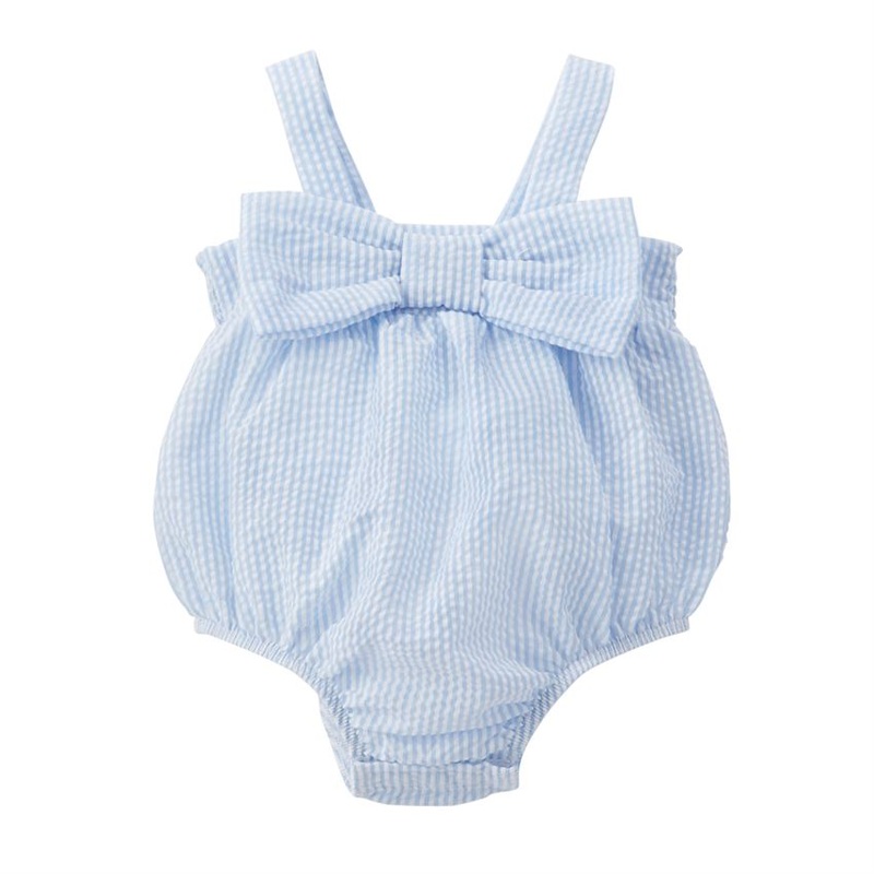 9-12M Seersucker Bow Swimsuit