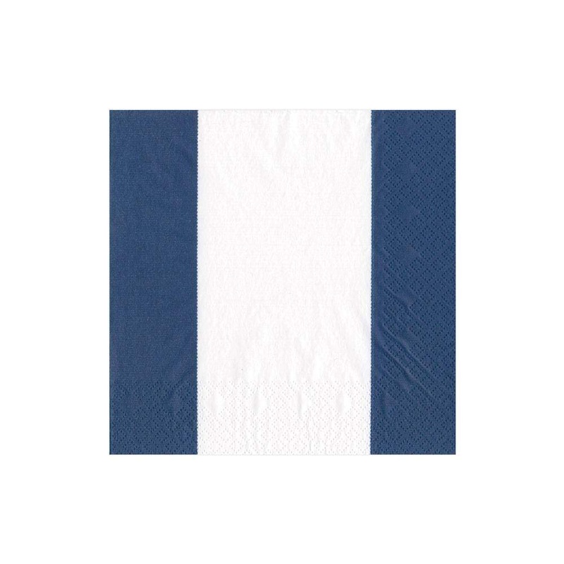 Bandol Stripe Navy Beverage Napkin