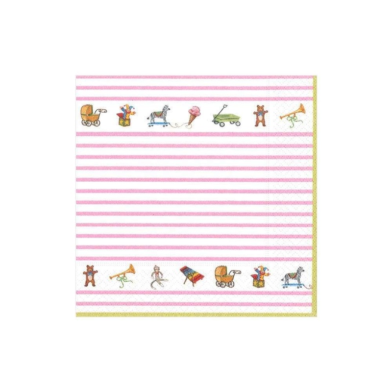 Bebe Pink Beverage Napkins