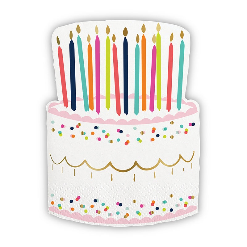 Birthday Cake Beverage Napkin