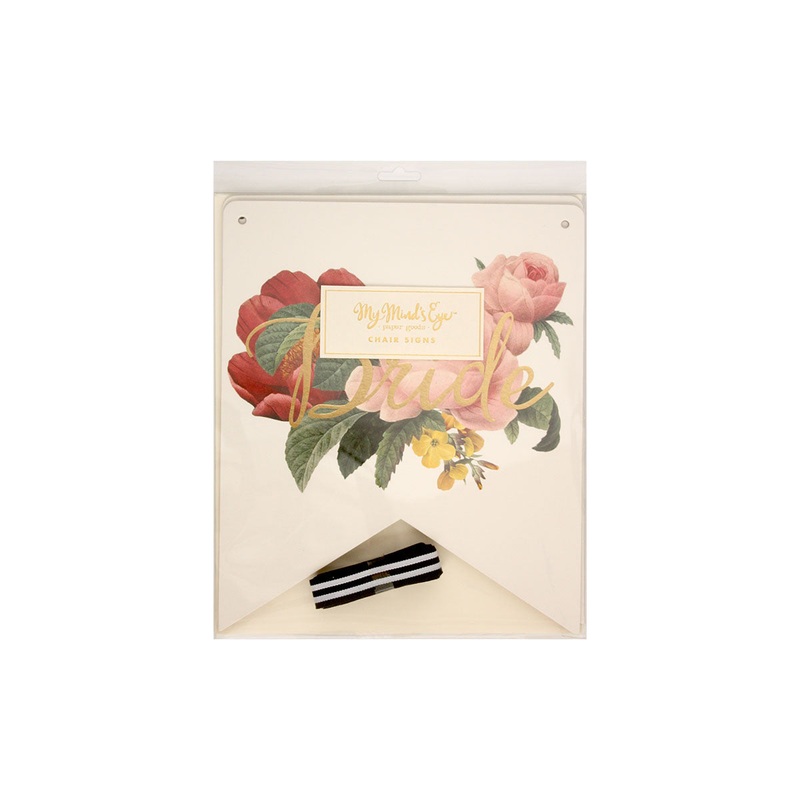 Bride, Groom Chair Signs